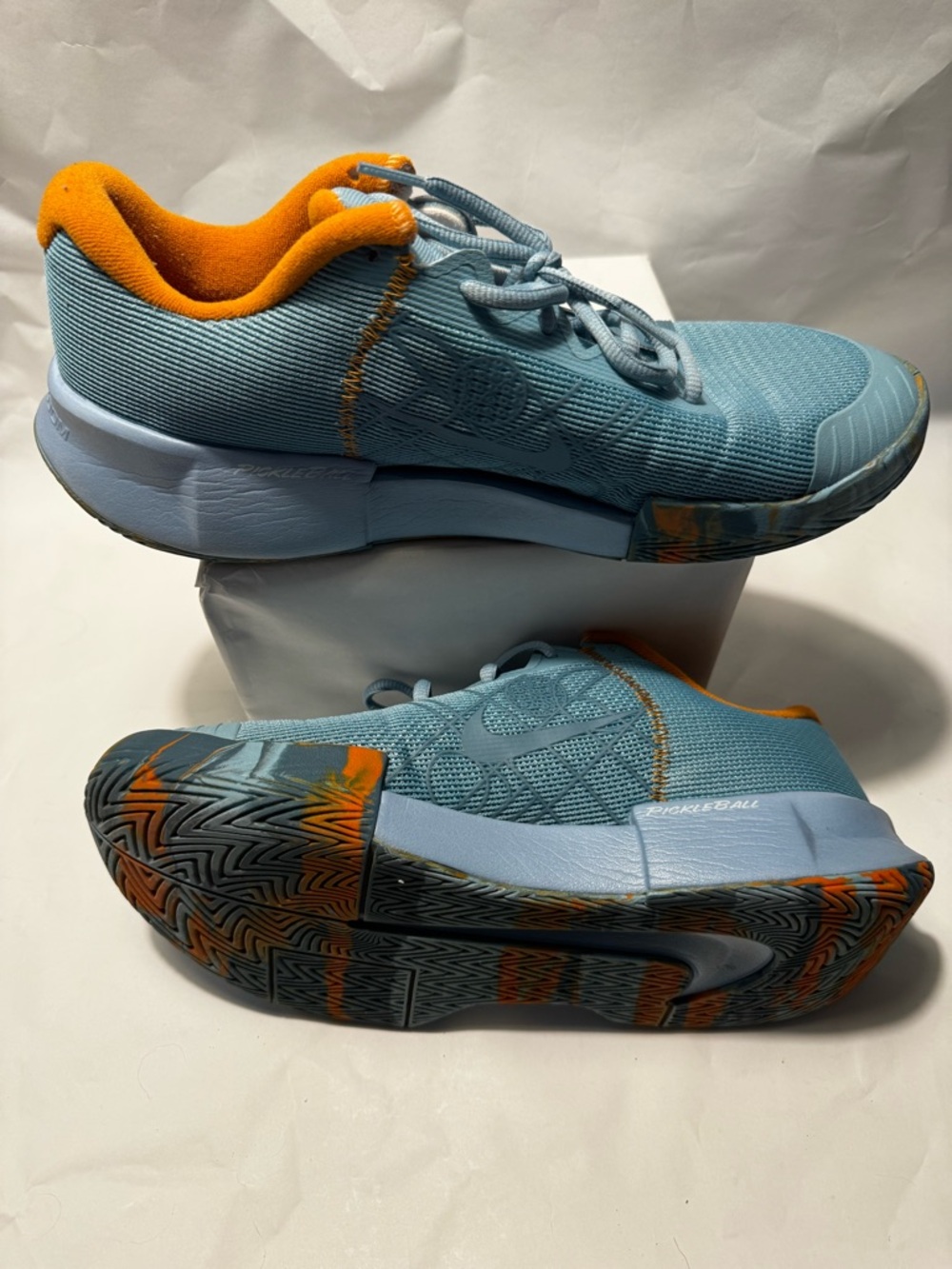 Nike Men's s10 in Teal and Orange - Low-Top pickleball Shoes new/returns - Picture 5 of 6